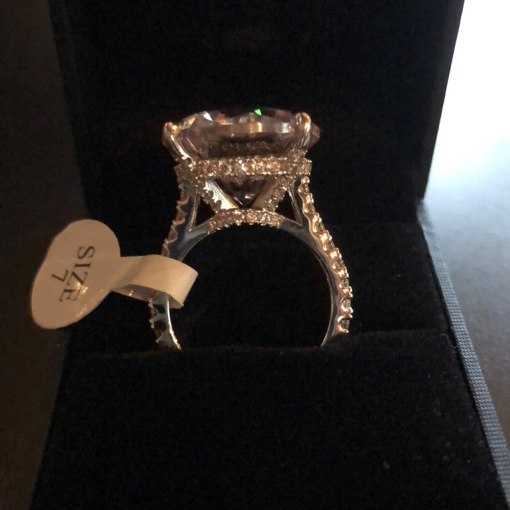 White Sapphire 8 carat Ring